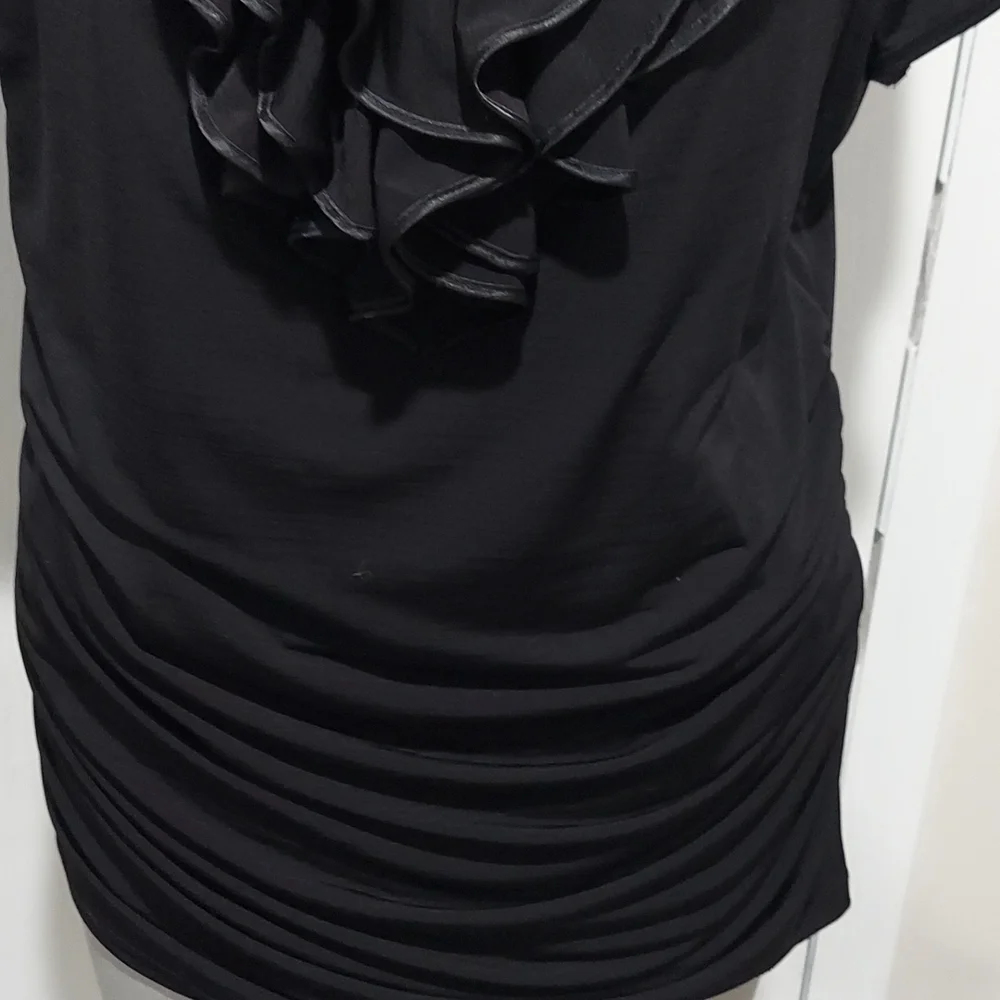 Black Ruffle Blouse - Picture 3 of 7